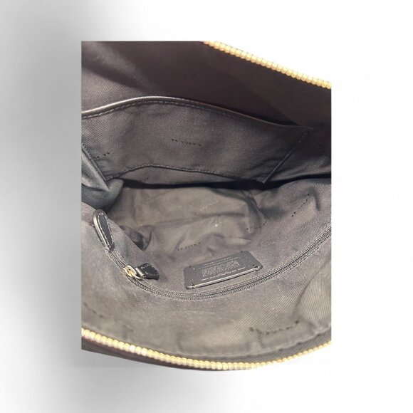 Coach Signature Small Duffette Dark Grey Canvas Handbag Purse – Silver Hardware - Picture 6 of 9